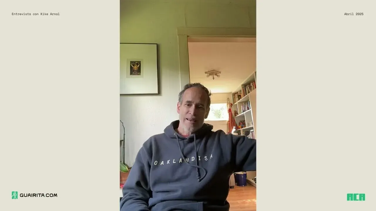 Captura del video de la entrevista con Kike Arnal